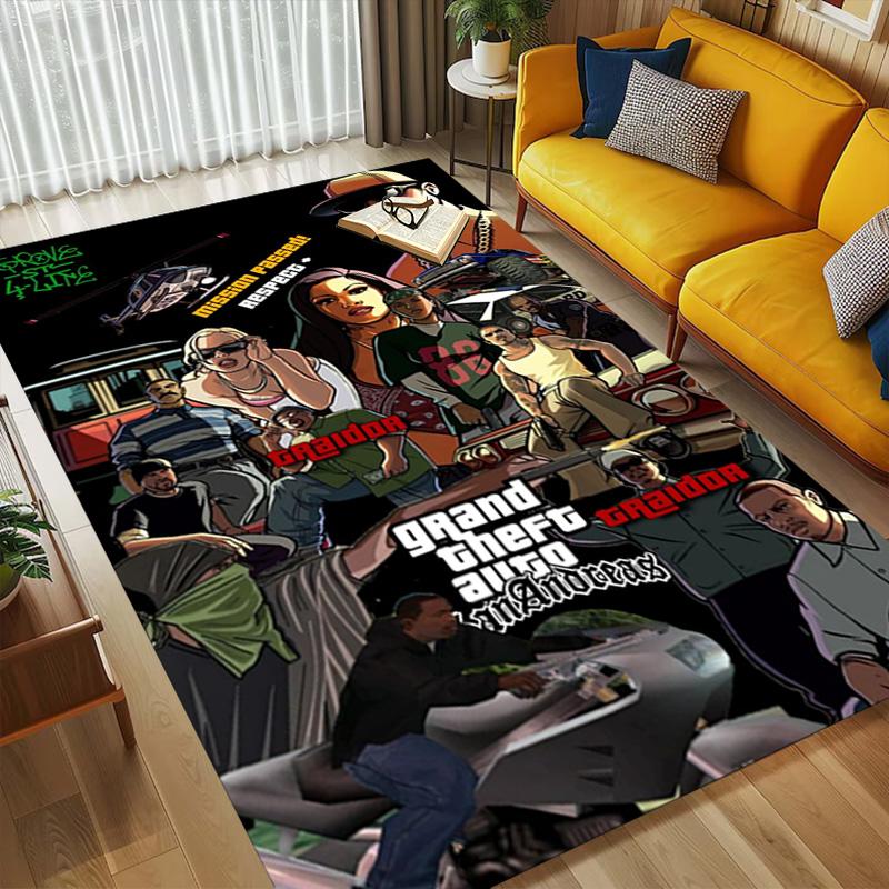 Gang Life Living Room Non-Slip Area Rug Soft Carpet for Bedroom Game Playroom Sofa Office Home Decor Doormat Christmas Gift C9211721