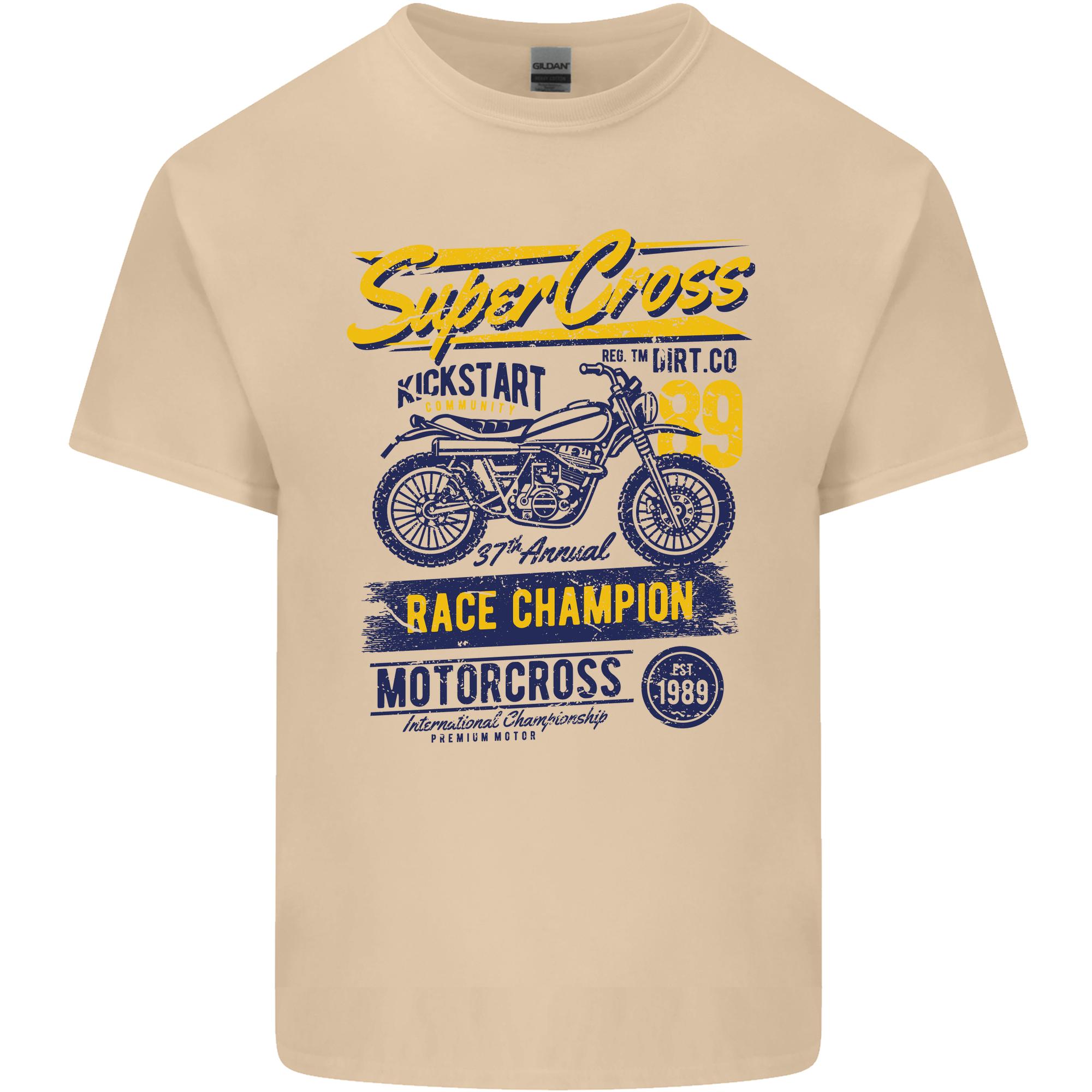 Supercross MotoX Dirt Bike Motocross Unisexs Light Cotton TShirt S