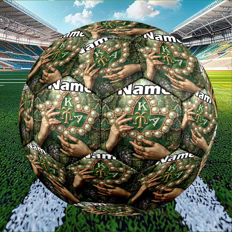 Custom Name Personalized Alpha Kappa Alpha Print Size 5 Soccer Ball Training & Match Football, for Team, Kicking, Gift for Football Enthusiasts