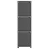 Würfelregal mit 9 Stoffboxen Grau 103 x 30 x 107,5 cm Stoff