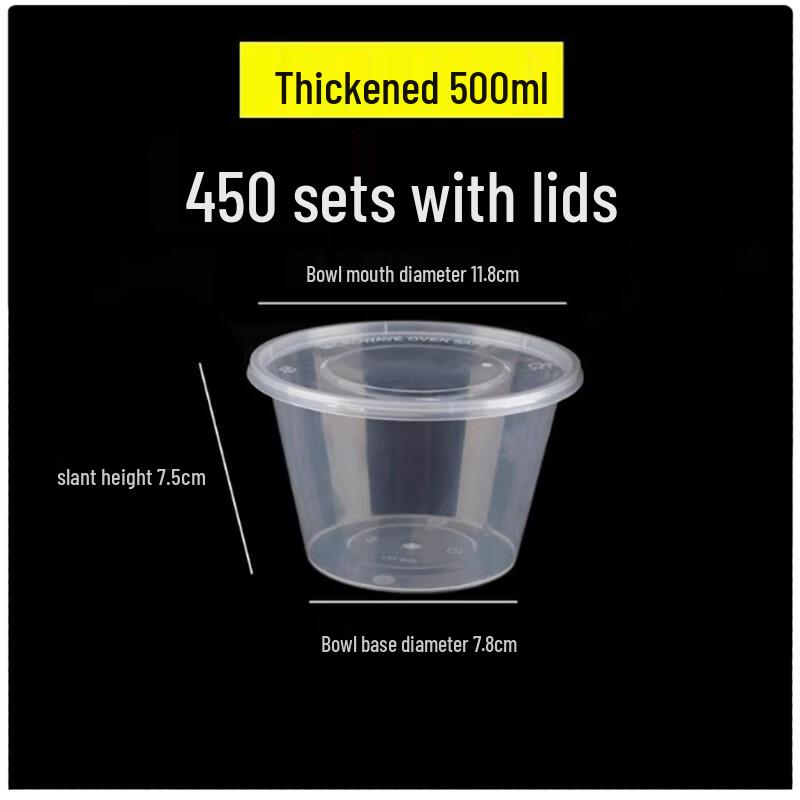 Shengbilai Disposable Round Plastic Food Containers with Lids