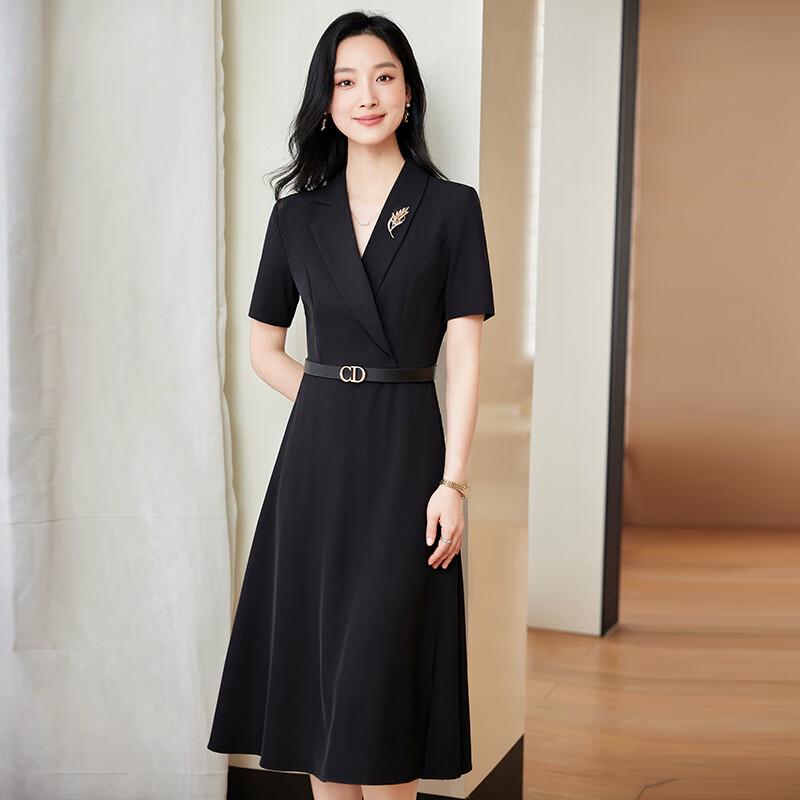 Женское профессиональное formalное платье с коротким рукавом M