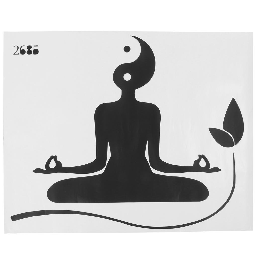 Yoga Meditation Tai Chi Wall Stickers Decal Removable Wallpaper for Bedroom Living Room