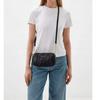 David Jones women's messenger bag, black faux leather