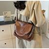 IELGY Retro Messenger Bag High-End Feel Large-Capacity Trendy Simple All-Ma