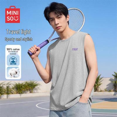 Men's Pure Cotton Round Neck Sleeveless T-Shirt