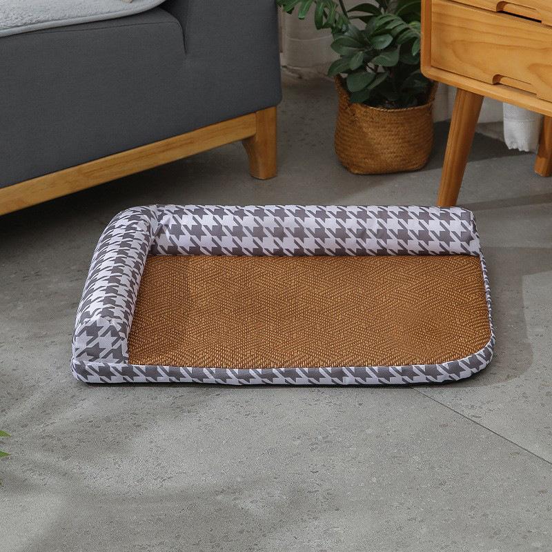 

Household Large Grass Mat Cat s Nest Pet Products Cat and Dogs Ice Nest Half Disassembled and Washed Cool Mat Cushion Dog Summer 60x40