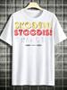 Men's Humorous Skoden Stoodis Gwanden Slogans TShirt Casual Crew Neck Sleeve Tee with Funny Print Machine Washable Able for Casual Attire YearRound Ve