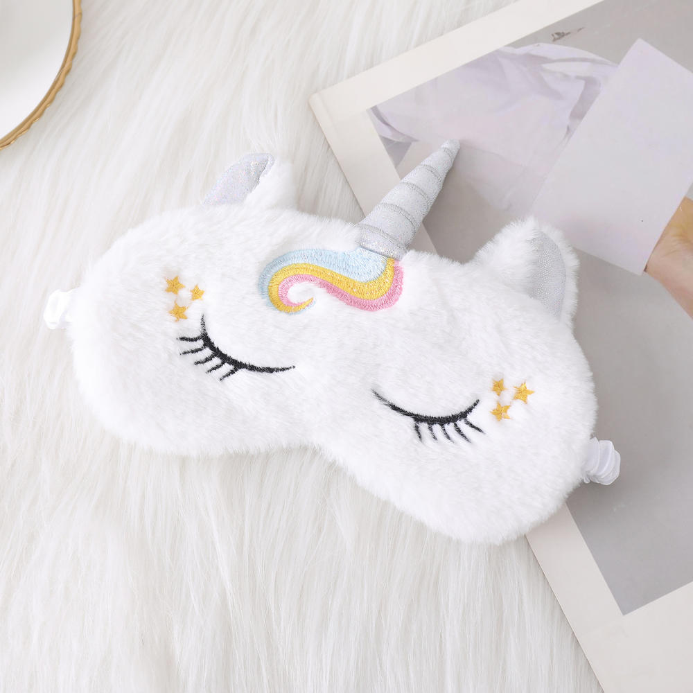 Sleeping Mask Cute Eye Mask Plush Mask Comfortable Eyepatch For Adults Kids Sleep