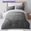 Custom Name,Detroit Lions Pattern Bedding Home Decoration Birthday Gift ( 1 duvet cover + 2 pillowcase, without core),fan merchandise.