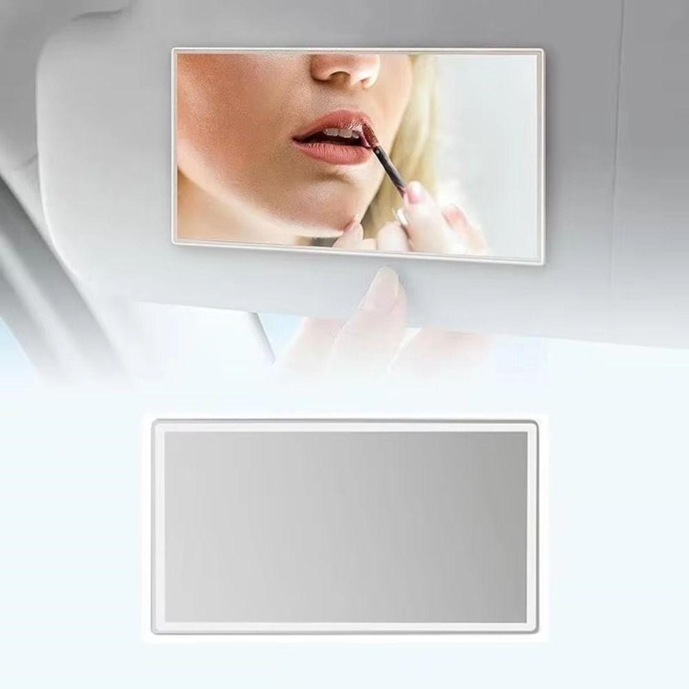 Stainless Steel Sun-Shading Visor Mirror High Clarity Portable Car Mirror  Car Interior