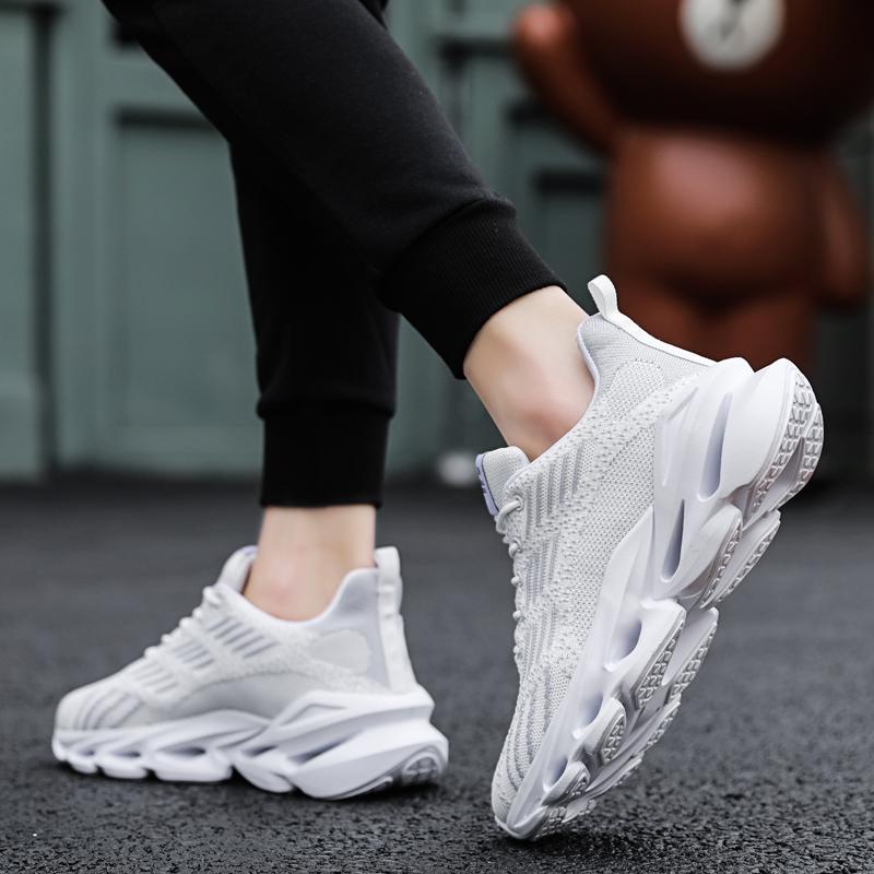 Men Platform Sneakers Ultra Light Running Shoes Fashion Casual Shoes Breathable Walking Shoes Non-Slip Fitness Training Shoes