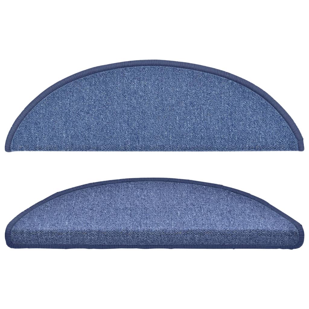 Stair Treads 15 Pcs. 56x17x3 cm Blue Semi Circular