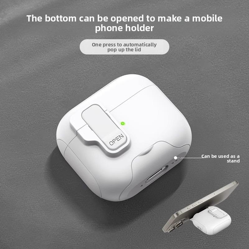 Applicable To AirPods 4th Generation Earphone Case Apple AirPodspro 2nd Generation Wireless Bluetooth Button Earphone Case Soft Case
