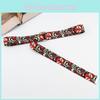 Double Dragon Flame Embroidered Nylon Canvas Belt With Double Fastener Ring