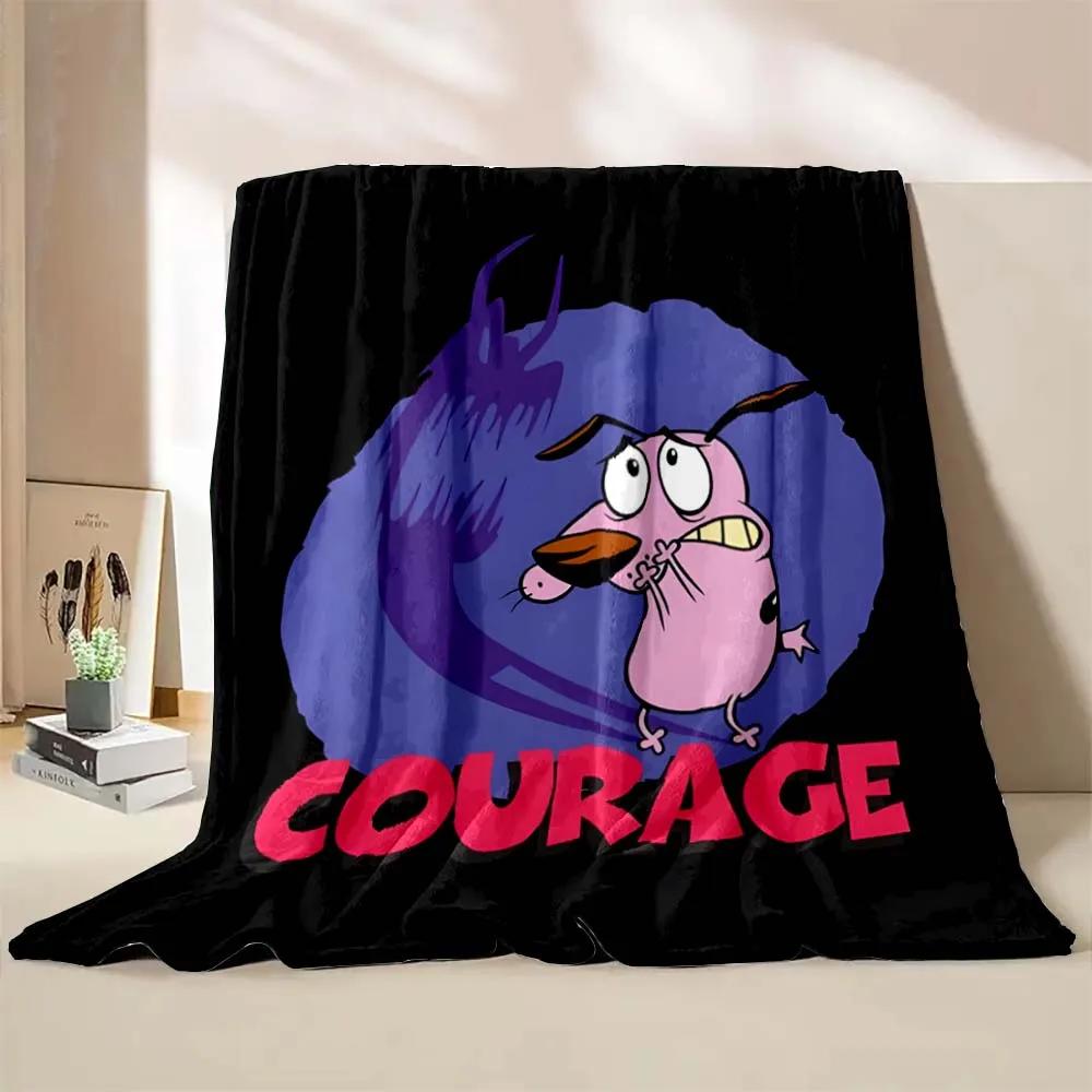 6 Velikostí C-Courage Pes zbabělec Tištěná deka Teplá měkká a pohodlná Deka na doma na cestování Potah na pohovku postel Deka Dárek