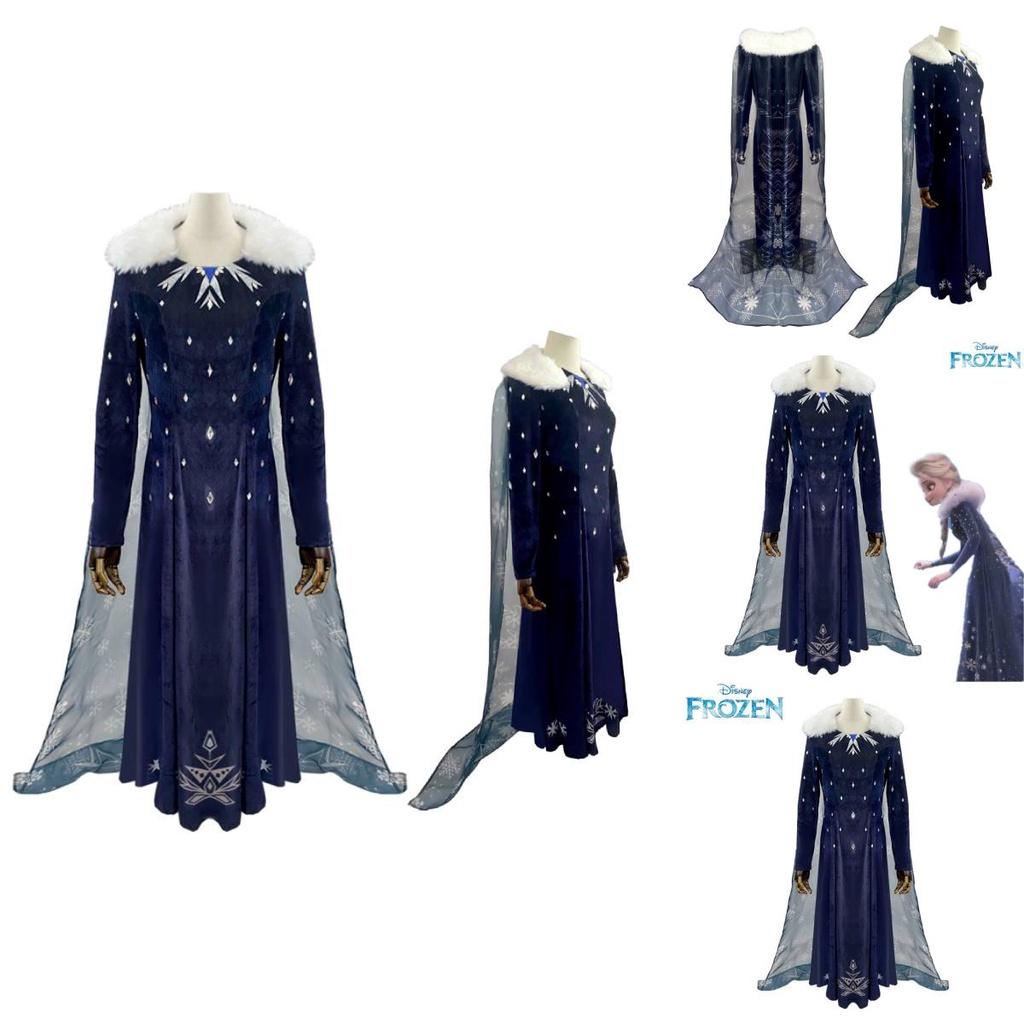 Kostým pro Cosplay Ledové dobrodružství Elsa Princezna Plná sada S ledovými šaty Sněhového miminka