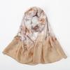 2026 Fashion Luxury Ink Painting Floral Silk Scarf Shawl for Women Lady High Quality Wrap Summer Stole Bufandas Muslim Hijab