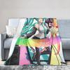 Hatsune Miku Singer Anime Blankets Fleece Summer Multi-function Super Warm Throw Blankets for Bed Car Rug Piece