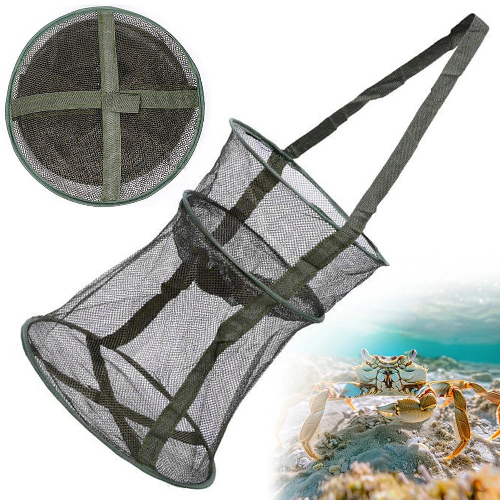 Folding Fishing Net Shrimp Fish Trap Carp Large Creel Feeder Crab Catchers Surfcasting Accessories Cast Network