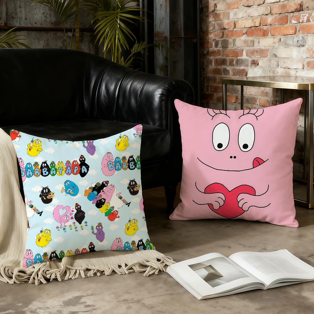 Cute B-Barbapapa Cartoon cushion cover Home Office Convenient Nordic Simplicity Hit With Zipper Cushion Cover