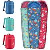 Nils Camp NC3201 Kids Sleeping Bag with Backpack - Stars (Size S)