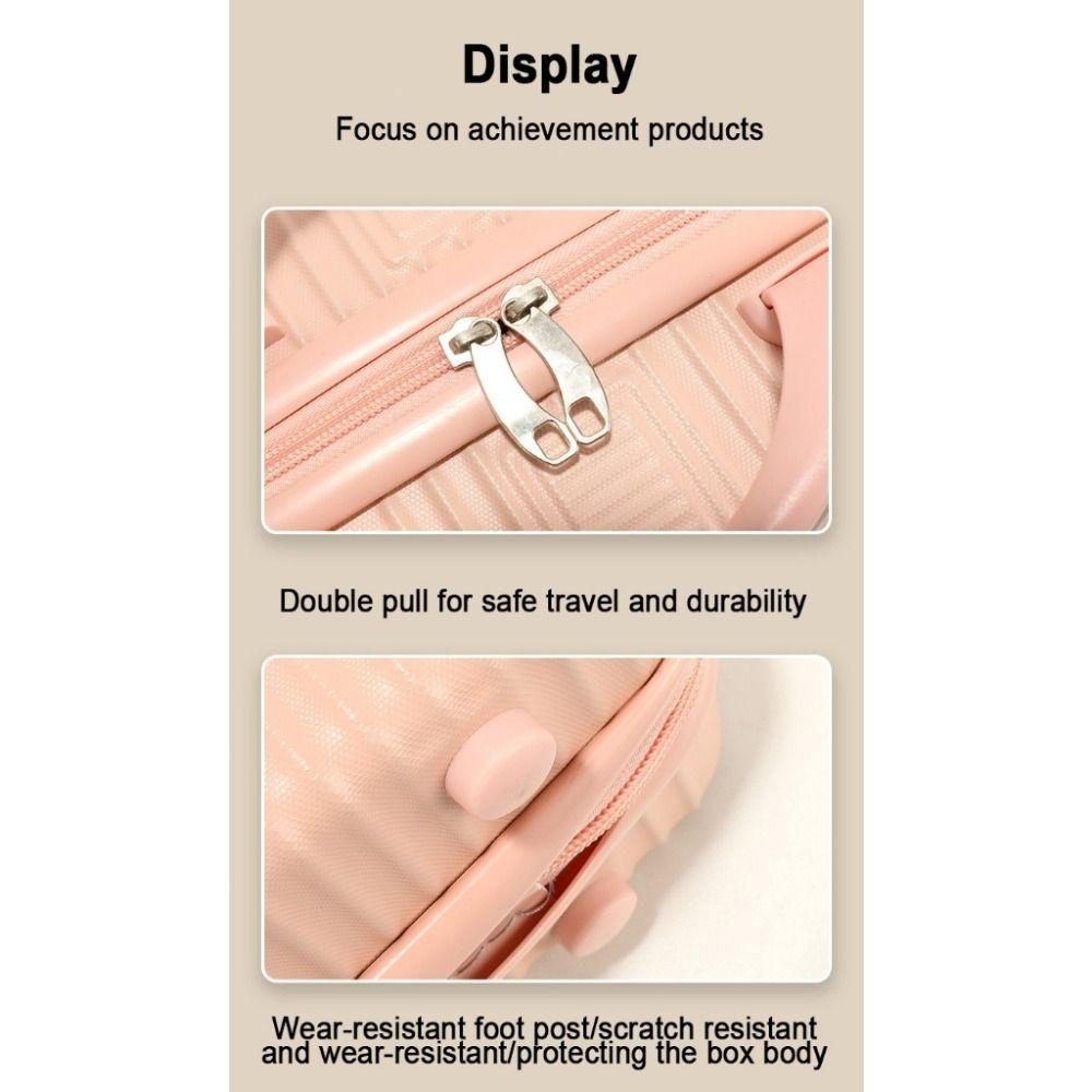 Handtasche Mini Handgepäck Koffer Kosmetik Gepäck Reisebox mit Riemen 14 Zoll Make-up Koffer Reise