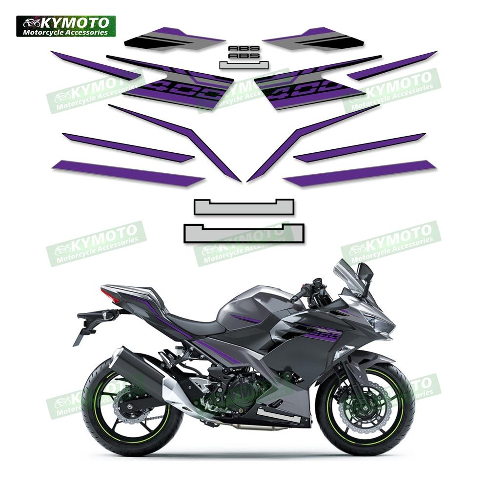 Motorcycle accessories fairing fuel tank sticker reflective decals full vehicle kit decoration for NINJA400 Ninja 400 EX400