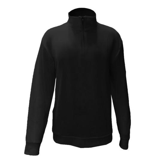 

Мужской осенне-весенний топ с v-образным вырезом на молнии и воротником-стойкой, однотонный мягкий теплый пуловер, эластичная повседневная мужская повседневная рубашка 3XL чёрный