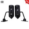 Pair Universal Car Racing Rearview Wing Mirrors Convex Glass F1 Style Black