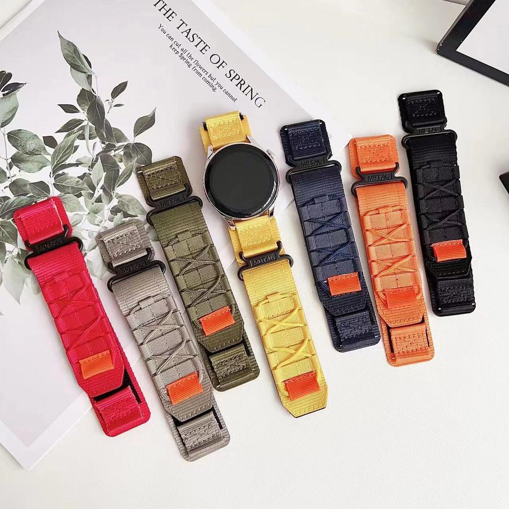 Outdoor Sport Nylon Strap for Samsung Galaxy Watch 7 6 5 40 44mm Classic 22 20mm Bracelet for Huawei Watch 4 GT3 4 Pro Band