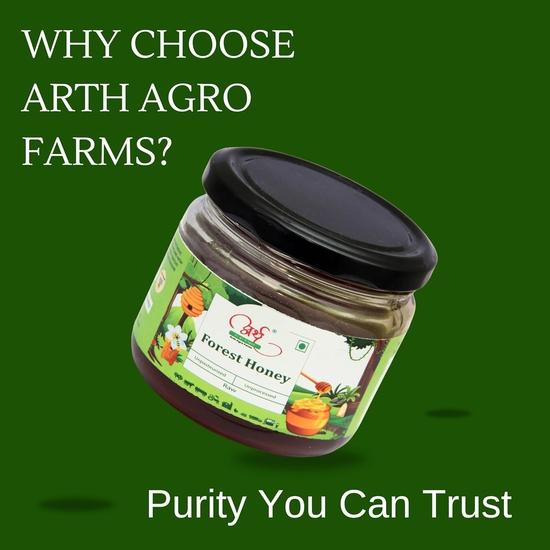Arth Agro Farms Wild Forest Honey 500 Gm Jar – Raw Organic Honey | Pure Indigenous Honey | Organic Honey Raw Unprocessed