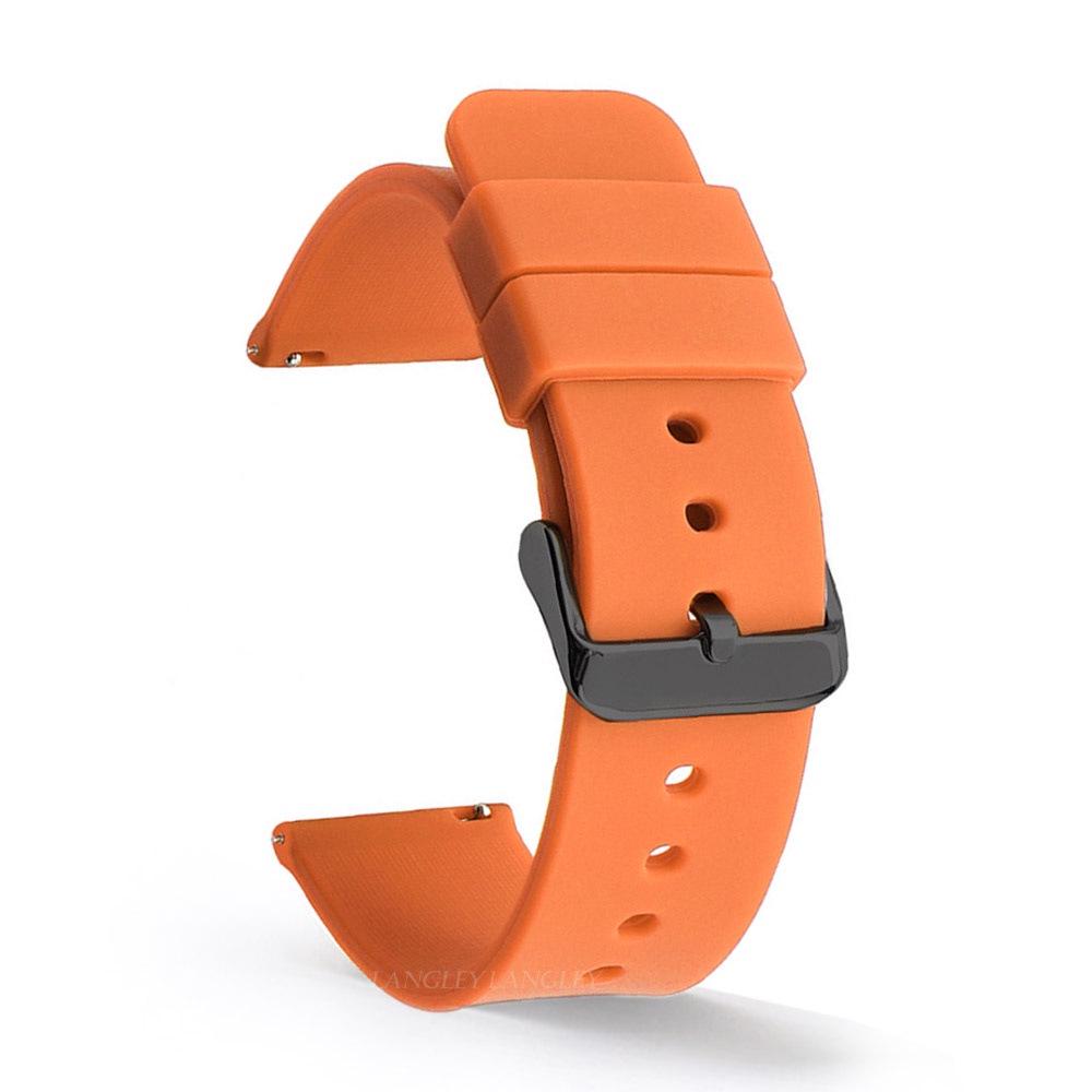 Samsung Huawei Silicone Waterproof Smartwatch Strap with Quick Release (14-24mm)