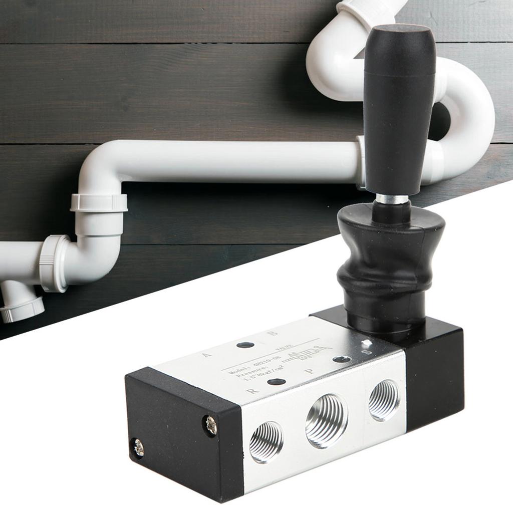 Pneumatický ručně ovládaný ventil 5 portů 2 polohy ruční pákový ventil 0 0,8 MPa (4H210 08)