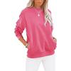 Women's Solid Color Pocket Top Hoodie