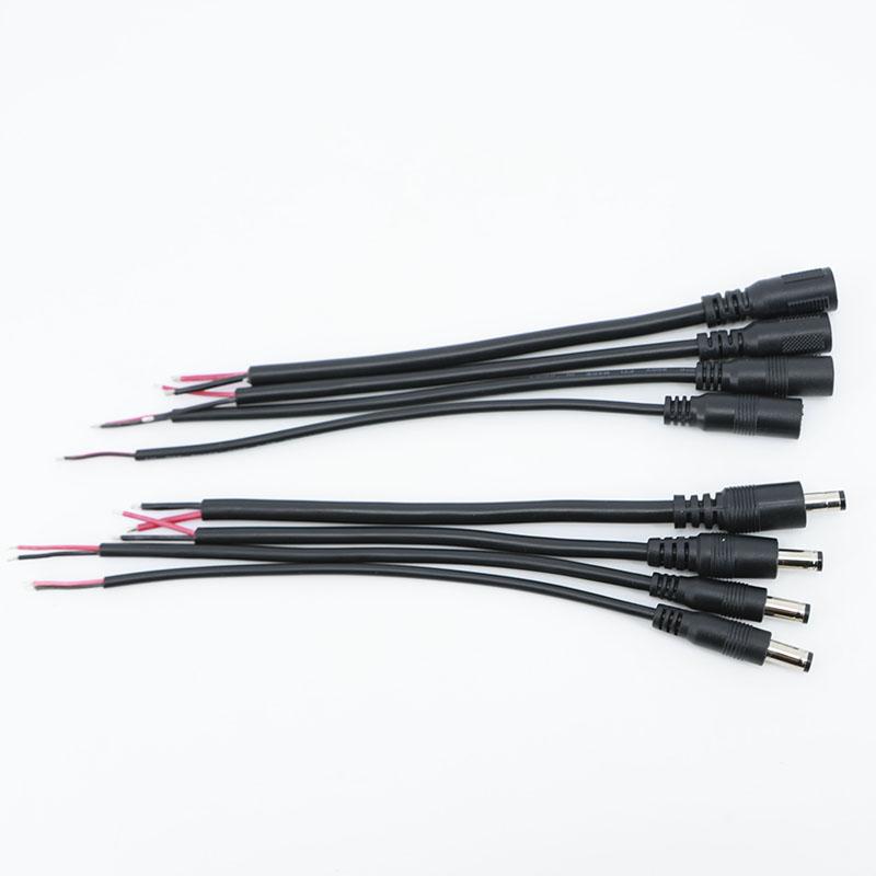 0.2M 0.18M 5.5x2.5MM 2pin DC Male Female 22/20/18/16awg Power Connector Plug Cable Wire Supply Repair Cable 5525 DC5525 Pigtails