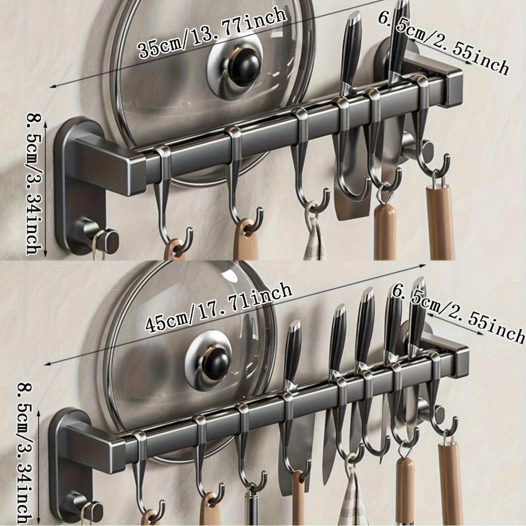 Multifunktionaler Küchenorganisator - Perfekt für Essstäbchen, Messer, Gewürze usw. | Einfach zu installieren mit angebrachten Klebern oder Schrauben