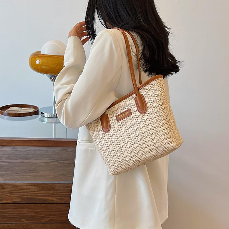 2024 Spring New Stylish Underarm Bag Street Fashion Tote Bag Trendy Commuter Large Capacity Bag For Women In Black/brown/pink/off-white