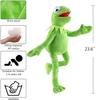Kermit the Frog Hand Puppet Toy for Kids Adults Anime Puppet with 50Pcs Stickers Interactive Performance Gift