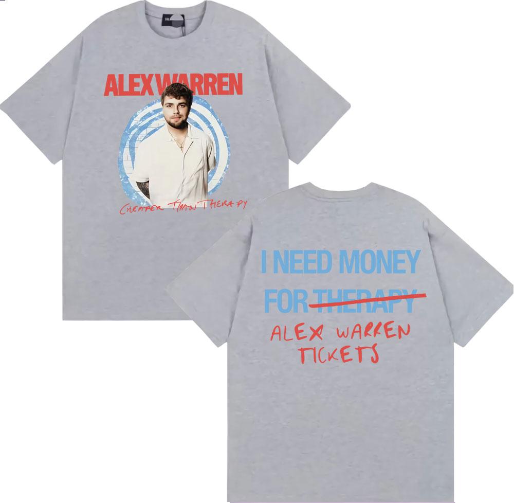 

Alex Warren 2026 European Arena Tour Peripherals Tshirt Men Women Loose Cotton Casual Tees Comfortable Soft Oversized Camisetas S