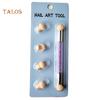 UV Gel Extension Washable Double Head Sponge Smudge Pen Nail Art Pen Painting Dotting Tool