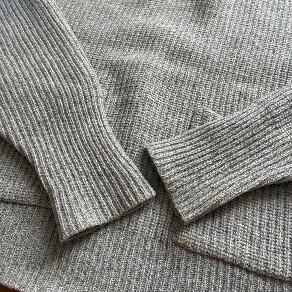 Used 60s Vintage Catalina Back Boa Gray Ribbed Knit Parka SM Vintage Sweater