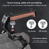 PULUZ Arri Metal Wooden Top Handle with Cold Shoe Mount for Mirrorless Camera Cage Stabilizer (Black)