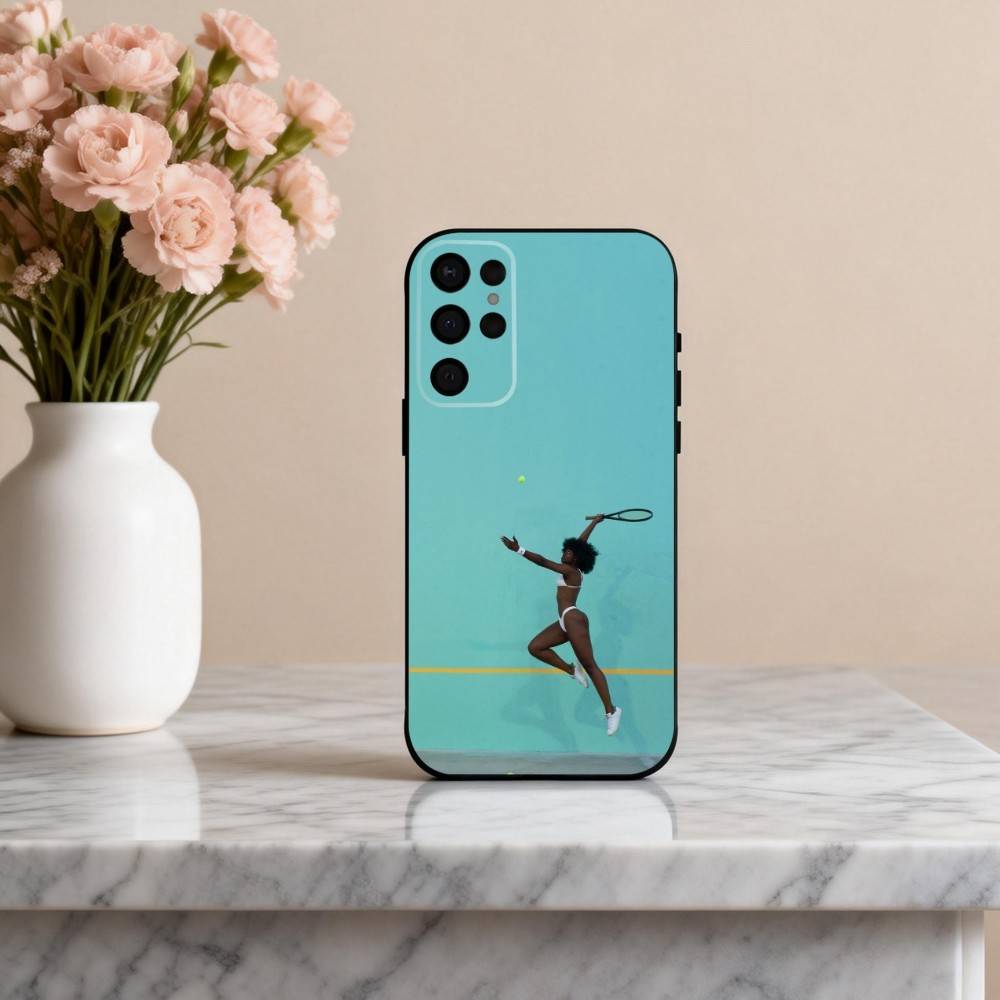 

T-Tennis B-Ball Sport Phone Case For Samsung S25,24,23,22,30,21,10,9,Ultra,Plus,Lite,FE,4,5 G Soft Black Case Samsung S24fe