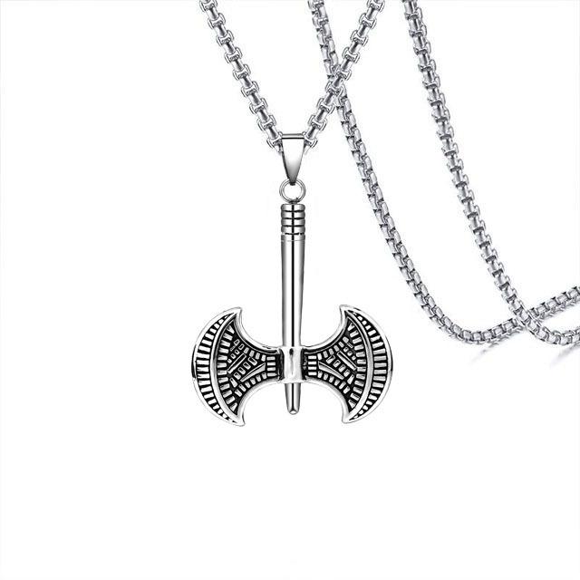 

Мужское ожерелье с топором Domineering из нержавеющей стали с подвеской в стиле хип-хоп