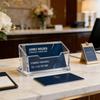 Single Layer Business Card Display Stand Clear Acrylic Visiting Card Organizer  Hotel Desktop