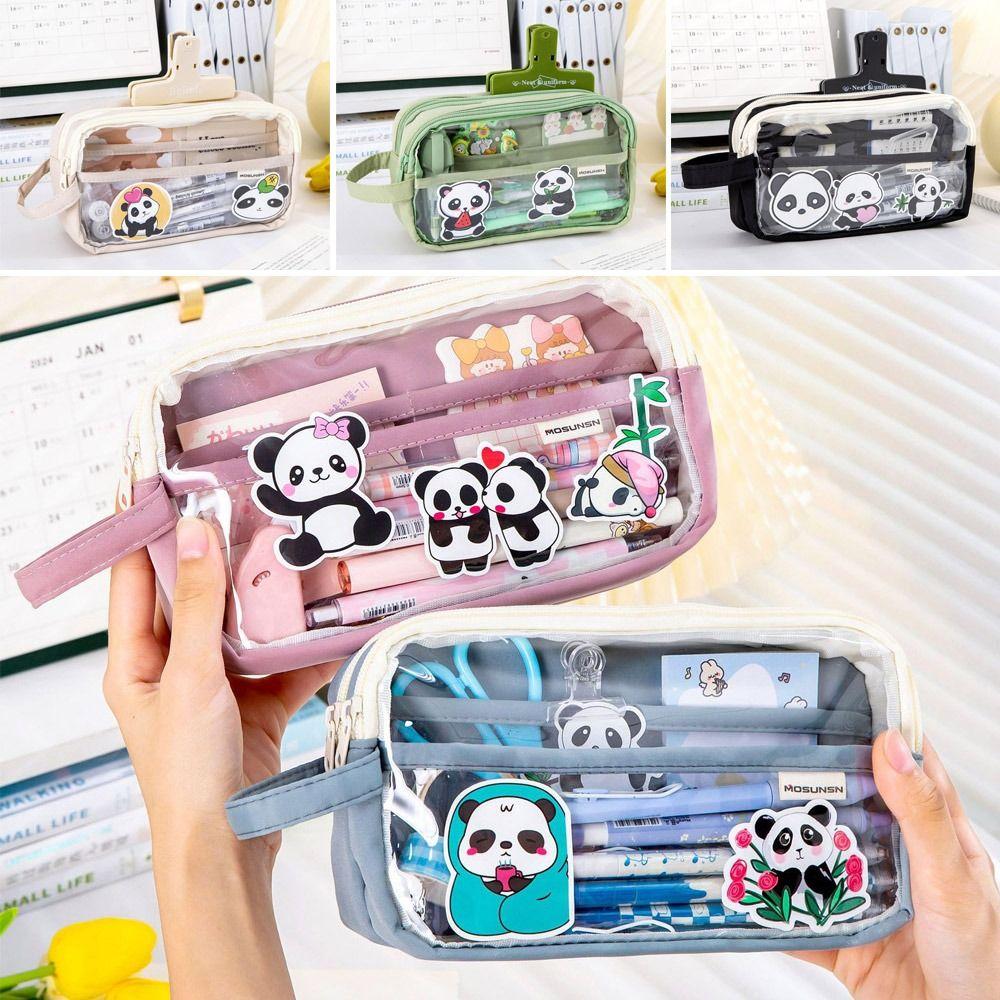 Canvas Stationery Storage Bag Largecapacity Pen Pouch Simple Pencil Box the best products in