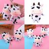 Cute Cartoon Black And White Cow Plush Keychain Soft Short Plush Toy