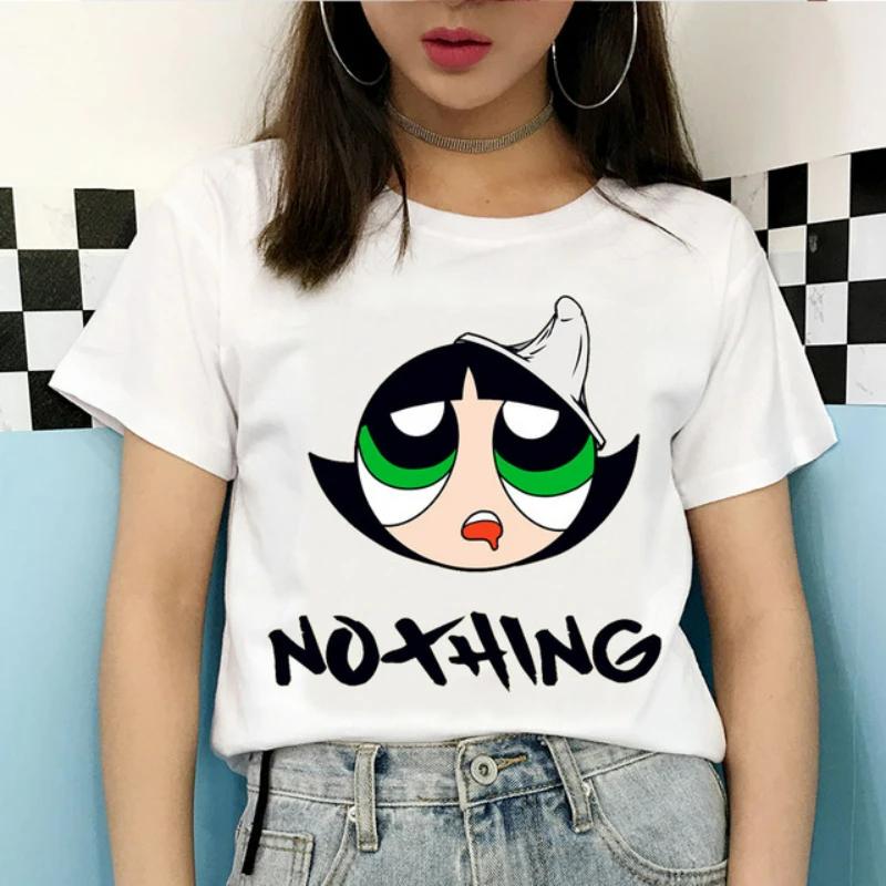 Kawaii The Powerpuff Girls Cartoon Graphic T Shirts Shirt Gift Tshirt Men Women Unisex Tee Short Sleeve Clothes Summer Y2k Tops