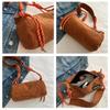 Cotton Pillow Crossbody Bag for Women Solid Color Shoulder Handbag